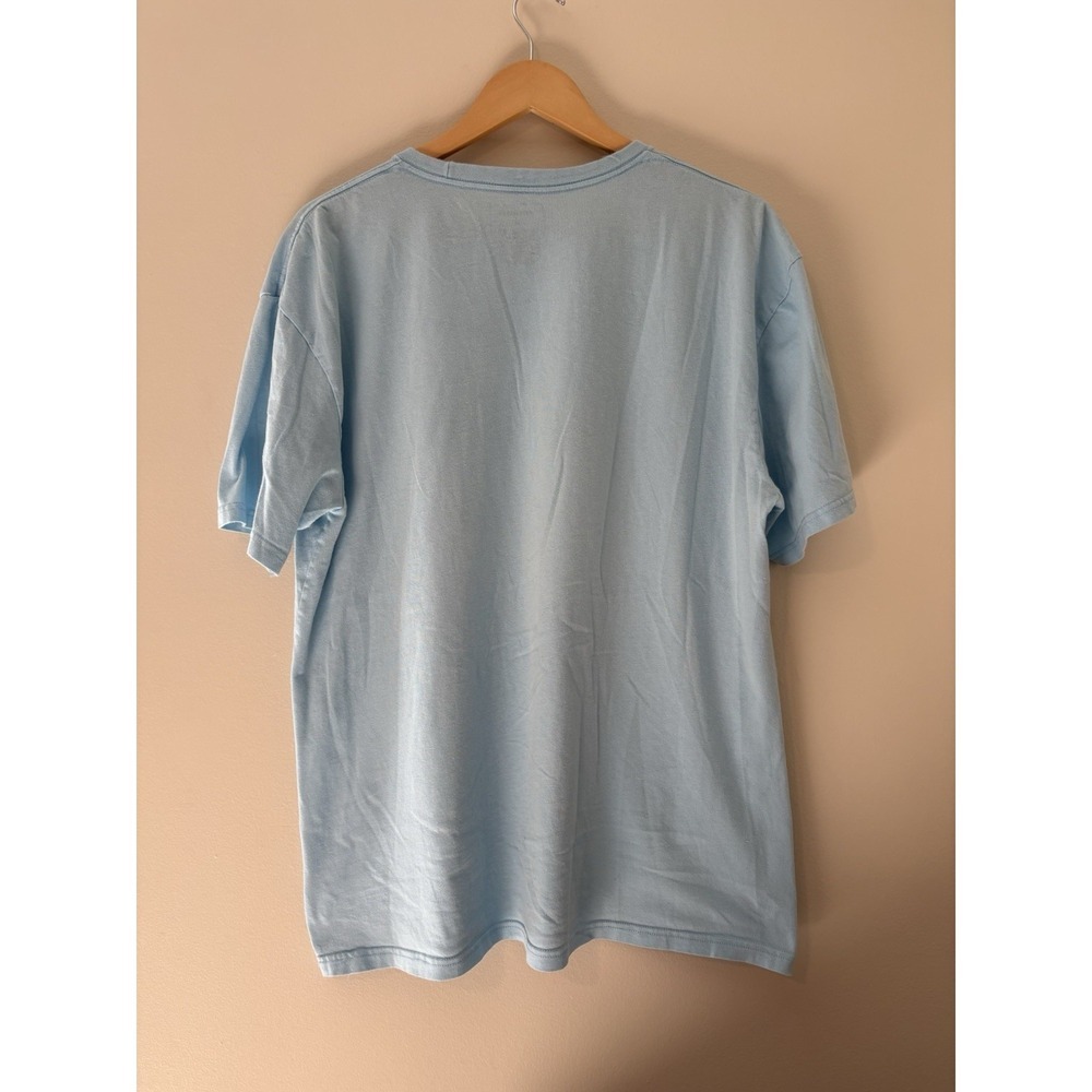 Quiksilver Mens XL Light Blue Graphic T-Shirt Surf Skate Logo Short Sleeve - Picture 4 of 4